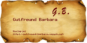 Gutfreund Barbara névjegykártya